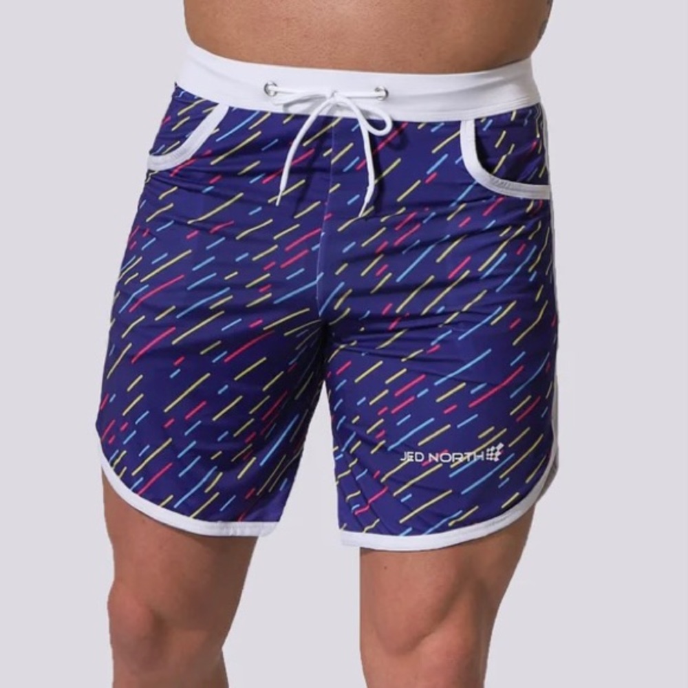 Jed North - Ace Graphic Casual Shorts - Dash - Medium - pre owned